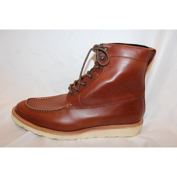 NISOLO MEN'S EVERYDAY LACE UP LEATHER BOOTS BRANDY $280 NWOB - Picture 3 of 5